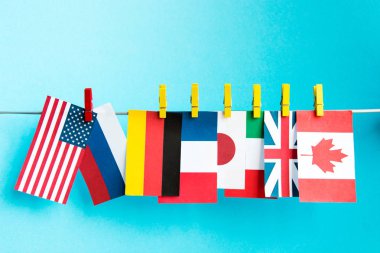 bayrakları ülkelerin büyük 7. Ekonomik siyasi kavram G7, G8 zirvesi 