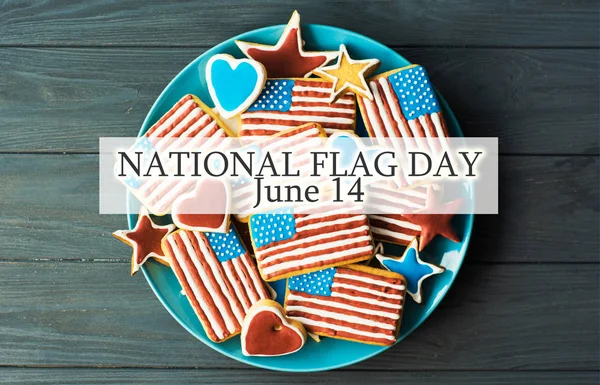 День Флага Сша Домашнее Печенье Форме Американского Флага — стоковое фото
