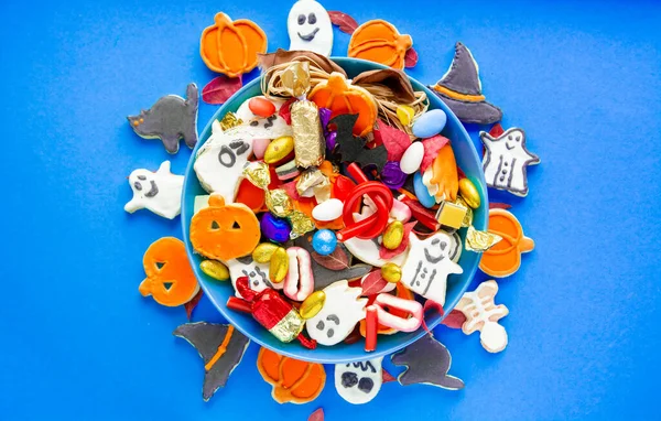 Halloween Jack Lámpás Cukorka Tál Cukorka Halloween Cookie Trick Treat — Stock Fotó