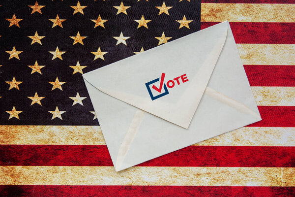 почтовый заказ, почтовое голосование, голосование по почте. Президентские выборы в США в 2020 году 3 ноября. Концепция политического мероприятия