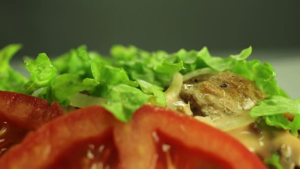 Cook Adds French Fries Shawarma — Stock Video