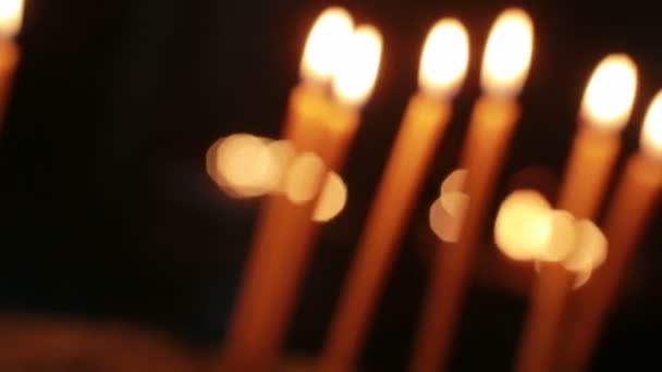 Blask Światła Świec Ormiańskim Kościele — Wideo stockowe