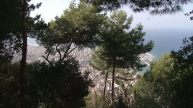 Beyrut Panoraması, Lübnan hava manzarası, kıyı manzarası. Lübnan 'ın en büyük şehri ve başkenti.