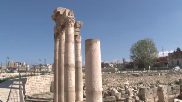 世界遺産に登録されているレバノンのバアルベク遺跡 — ストック動画