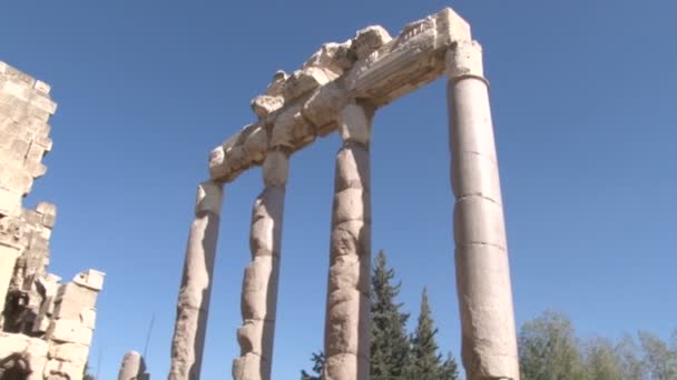 Ruínas Romanas Baalbeque Líbano Património Mundial Unesco — Vídeo de Stock