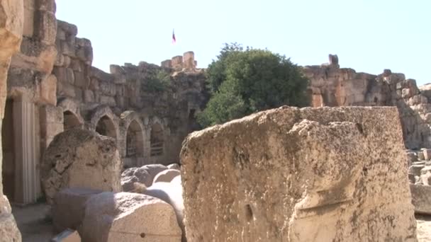 Ruínas Romanas Baalbeque Líbano Património Mundial Unesco — Vídeo de Stock