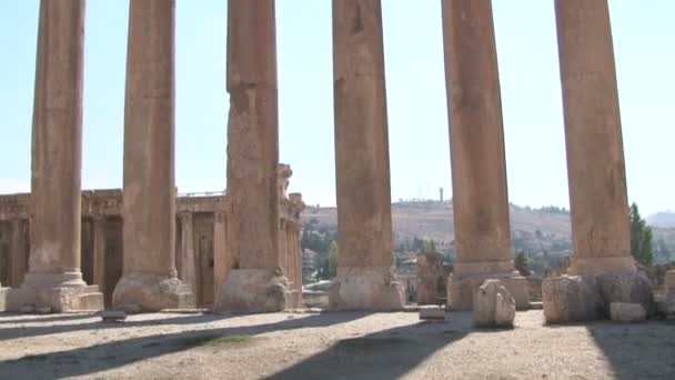 Die Römischen Ruinen Von Baalbek Libanon Unesco Weltkulturerbe — Stockvideo