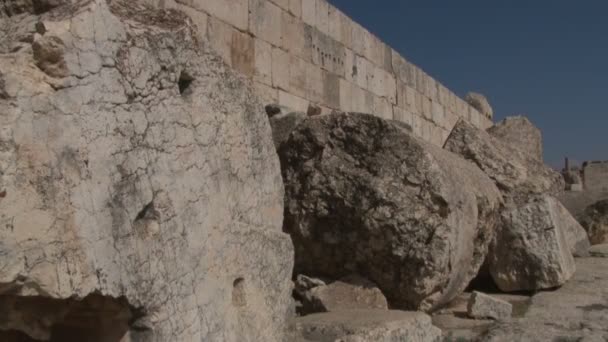Baalbek Roman Ruins Lebanon Unesco World Heritage Site — Stock Video