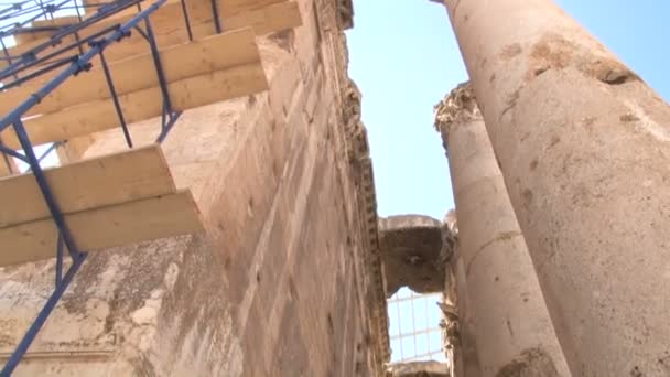 Ruínas Romanas Baalbeque Líbano Património Mundial Unesco — Vídeo de Stock