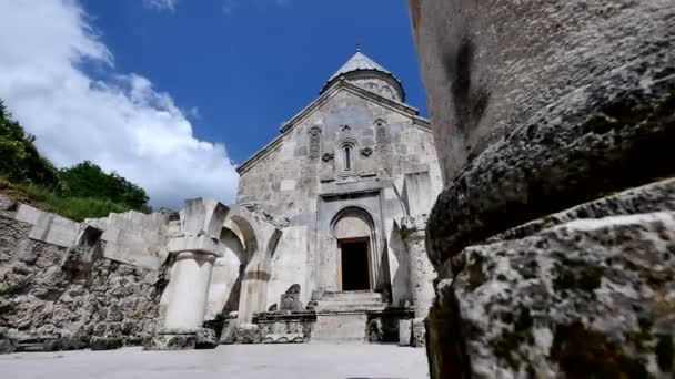 Ruins Ancient Armenian Monastery Haghartsin Time Lapse — Stock Video