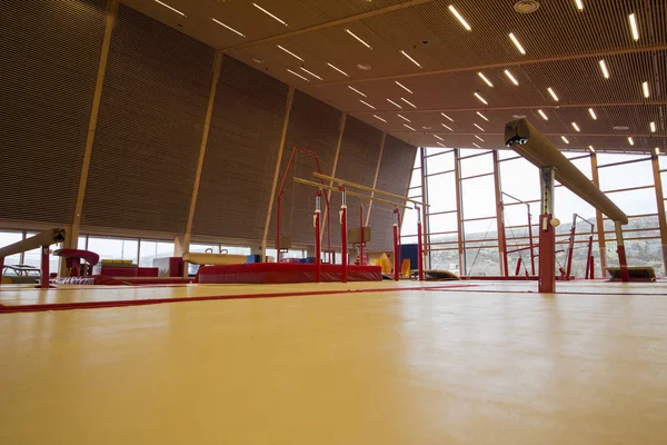 Gymnastic equipment in a gymnastic center