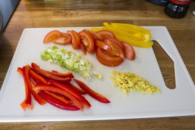 Bir mutfak evde yemek yapma 