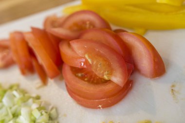 Bir mutfak evde yemek yapma 