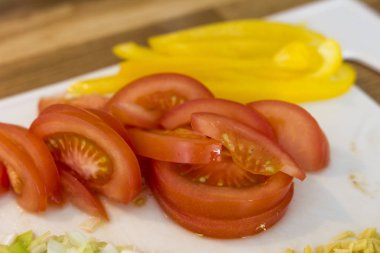 Bir mutfak evde yemek yapma 