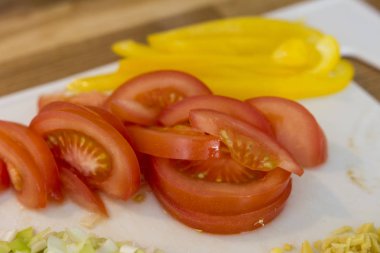 Bir mutfak evde yemek yapma 