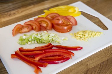 Bir mutfak evde yemek yapma 