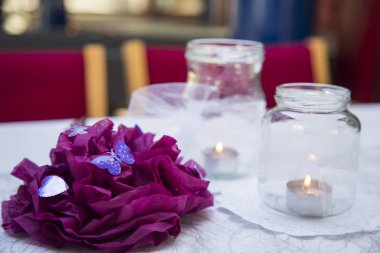 Faroe Adaları'ndaki bir düğün dekorasyon 