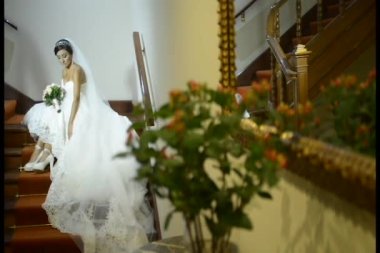 bir düğün için hazırlanıyor