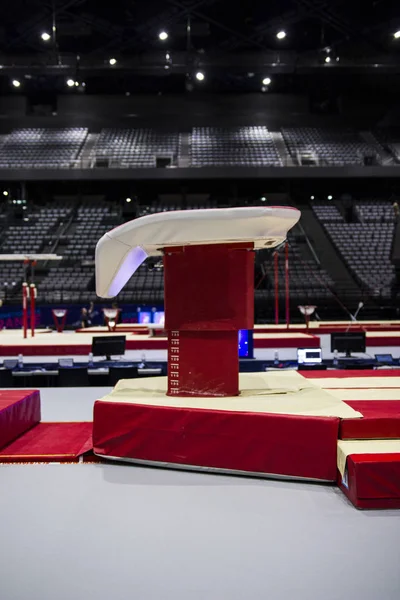 Echipament Gimnastic Într Arenă Gimnastică Din Paris — Fotografie, imagine de stoc