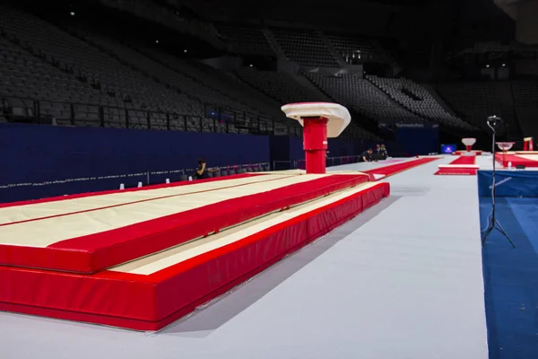 Équipement Gymnastique Dans Une Salle Gymnastique Paris — Photo