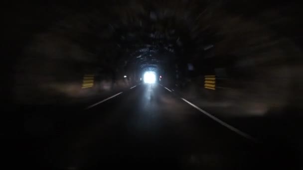 Viajando Através Túnel Nas Ilhas Faroé — Vídeo de Stock