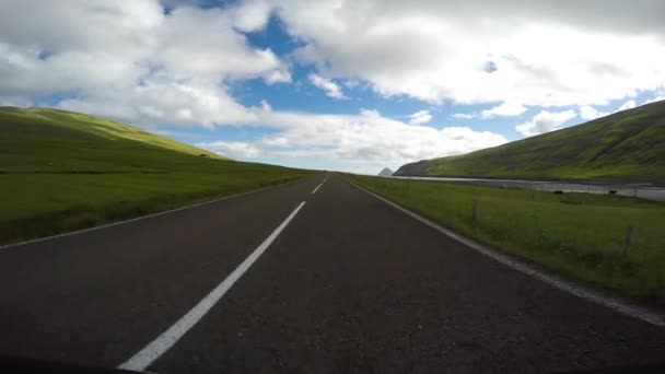 Viaggiare Campagna Nelle Isole Faroe — Video Stock