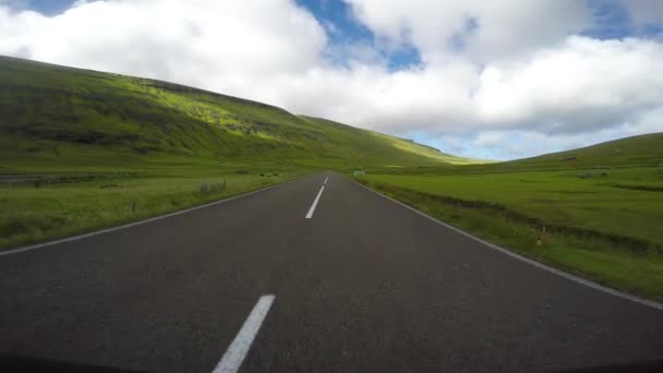 Viaggiare Campagna Nelle Isole Faroe — Video Stock