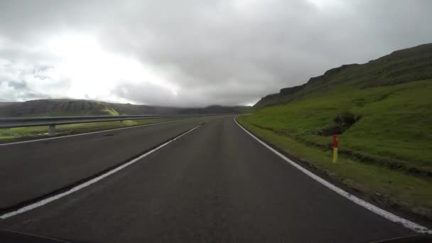 Viajar Por Campo Las Islas Feroe — Vídeo de stock