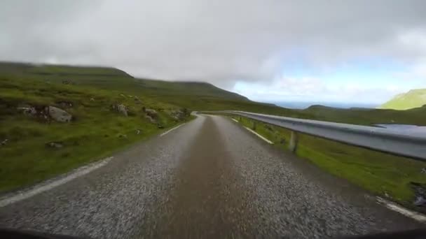 Viajar Por Campo Las Islas Feroe — Vídeo de stock