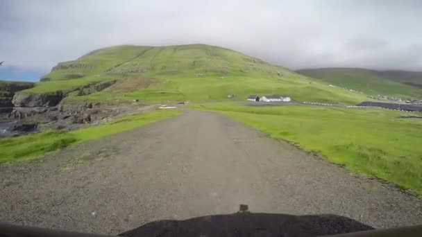 Viaggiare Campagna Nelle Isole Faroe — Video Stock