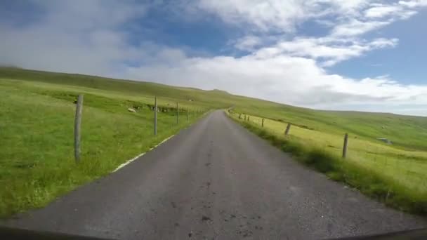 Traveling Countryside Faroe Islands — Stock Video