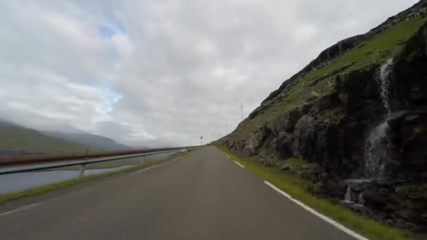 Viaggiare Campagna Nelle Isole Faroe — Video Stock