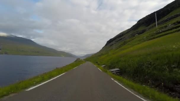Reisen Auf Dem Land Auf Den Färöern — Stockvideo