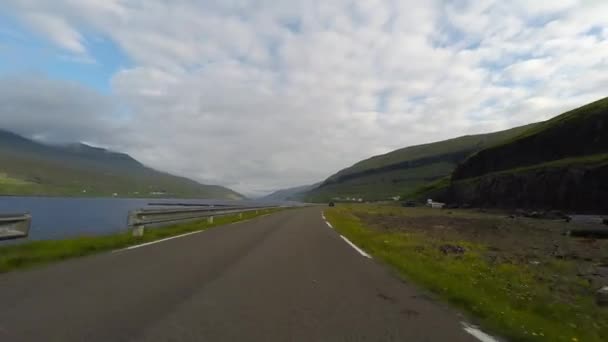 Traveling Countryside Faroe Islands — Stock Video