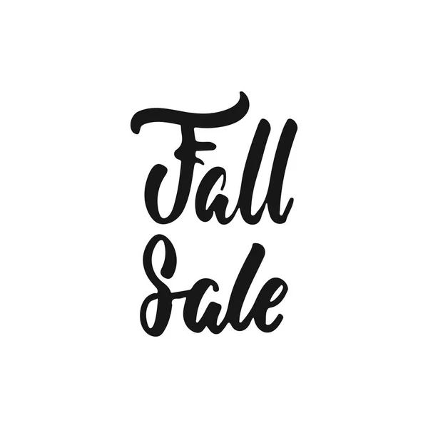 Fall Sale - hand drawn Autumn seasons lettering phrase isolated on the white background. Fun brush ink vector quote for banners, greeting card, poster design. — Stock Vector