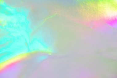 Soyut holografik mor arka plan. Tek boynuzlu at stilinde sıvı neon renkli folyo. Mermer yanardöner fütüristik doku. Eğilim biçimi 90 'lar