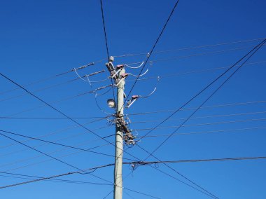 Serbest duran konut güç hattı direği ile her yöne, Melbourne 2018 teller