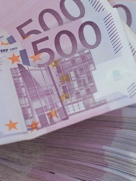 Red German 500 Euro Notes Stack — Stock Photo, Image