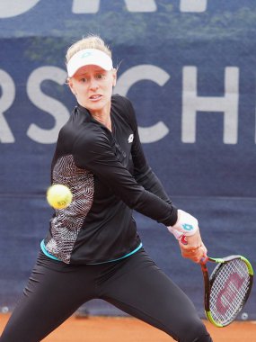 Nürnberg, Almanya - 20 Mayıs 2019: Abd'li tenisçi Alison Riske Euro 250.000 Wta Versicherungscup Turnuvası 1.