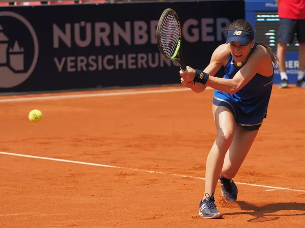 Nürnberg, Almanya - 24 Mayıs 2019: Ruman tenisçi Sorana Cirstea Euro 250.000 Wta Versicherungscup Turnuvası yarı final turunda Kazach tenisçi Yulia Putintseva karşı