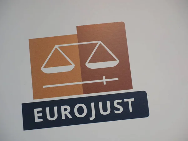 Haya Países Bajos Septiembre 2019 Símbolo Organización Europea Justicia Eurojust Fotos De Stock