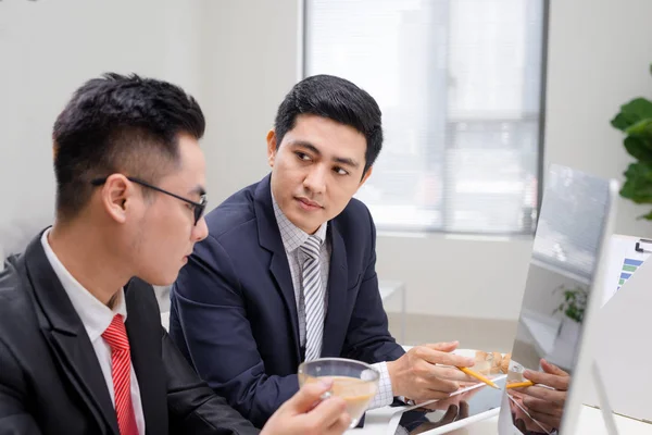 Porträt Einer Guten Teamarbeit Büro — Stockfoto