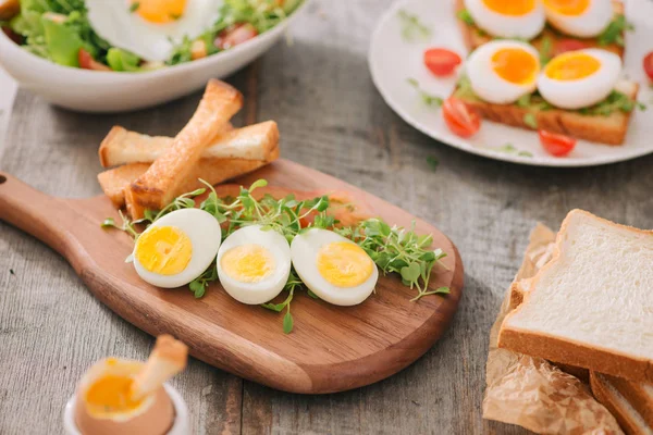 Verschiedene Arten Hühnereier Kochen Frühstück Mit Eiern — Stockfoto