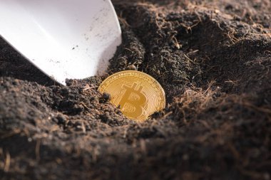 Madenciliği altın Bitcoins toprak, araştırma kavramı