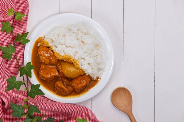 Köstliche Und Würzige Hühnercurry Braten Aus Der Indischen Küche — Stockfoto