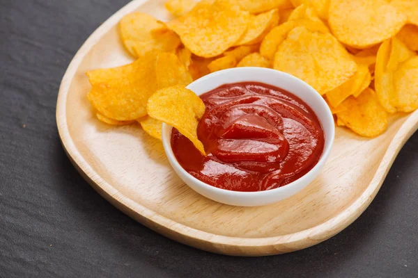 Tál Paradicsom Szósz Vagy Ketchup Vértes — Stock Fotó
