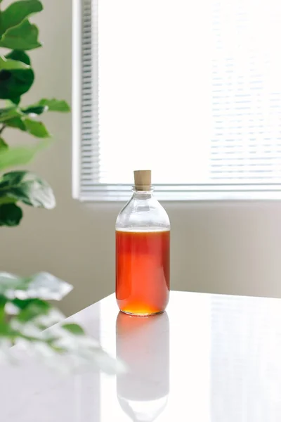 Glass Can Full Honey Table — Stock Photo, Image