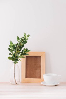 Masa üstü, boş çerçeve, resim sanat poster iç mock-up tarz