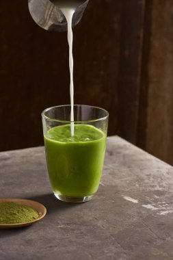 Matcha yeşil çay kahve cam Kupası