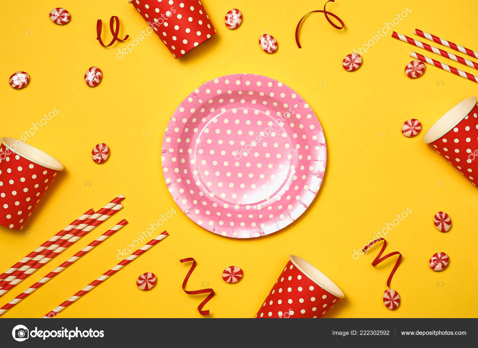 bright colored paper plates